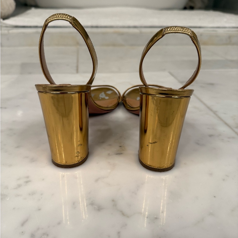 Aquazzura gold block heals - Picture 3 of 5